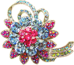 Gif animé bijoux broche fleur